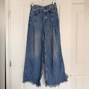 We The Free Blue Wide Leg Jeans